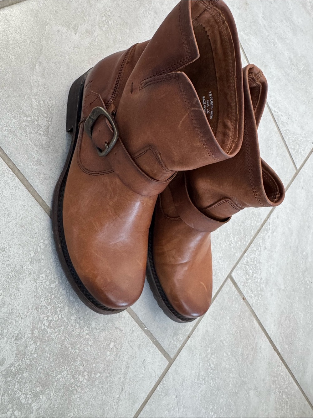 FRYE Veronica Flex Bootie Caramel Brown Women’s Size 8B - Picture 2 of 5